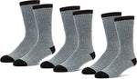 3 Pairs Mid Weight Patterned 70% Merino Wool Men's Thermal Crew Socks Cushioned For Hiking Trailing and Everyday Use