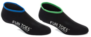Fun Toes Neoprene Socks for Water Sports for Women & Men - 2 Pairs of Snorkel Fin Socks for Scuba Diving, Snorkeling, Paddling, Boarding, Jetskiing & More