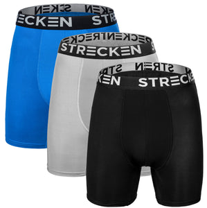 Performance Men's Boxer Briefs - 3 Pack - Fast Drying Action - 3D Pouch for Support - Lightweight and Thin - Ideal For Travel, Sports, Everyday Use and More