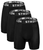 Performance Men's Boxer Briefs - 3 Pack - Fast Drying Action - 3D Pouch for Support - Lightweight and Thin - Ideal For Travel, Sports, Everyday Use and More