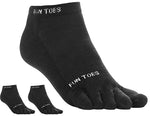 FUN TOES 3 Pairs Men's COTTON Toe Socks Breathable Mesh Top Size 10-13
