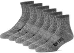 FUN TOES Merino Wool Ankle Socks Pack of 6 Arch Support and Cushioning Heel to Toe Reinforcement Ideal for Hiking Trekking or Every Day Use