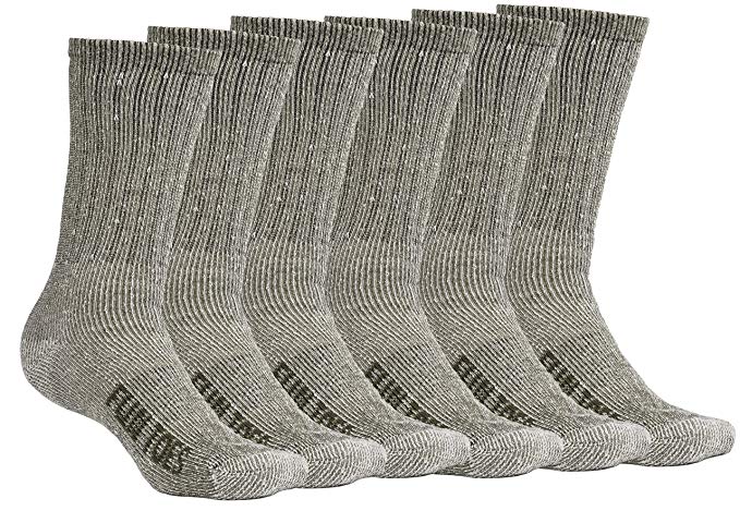Women's Crew Merino Wool Socks 6 Pairs Winter Lightweight, Reinforced Throughout Size 9-11 For Shoe Sizes 5-10