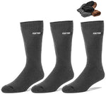 FUN TOES Men 3 pairs thermal insulated heavy duty winter acrylic brushed socks size 8-13