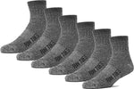 6 Pack Men's 80% Merino Wool Ankle Socks Strong Arch Support -Cushioned Bottom- Ideal for Hiking Trekking or everyday use