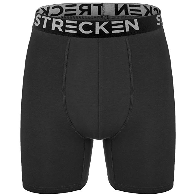 STRECKEN No Ride Men’s Boxer Briefs 6 Pack –Ultra Soft, Comfortable Cotton