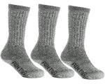 FUN TOES Children's Thermal Merino wool Socks 3 Pairs Mid Weight For Winter Ski Sport