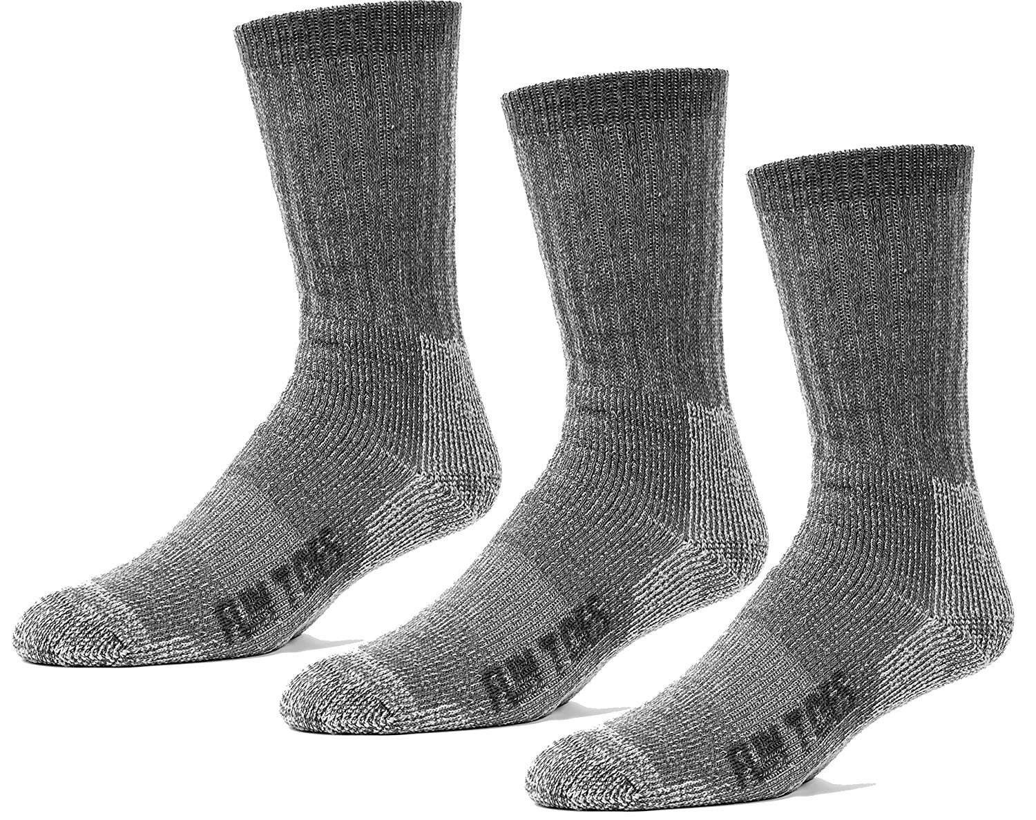 FUN TOES Women's 3 pairs Thermal Insulated 80% Merino Wool Socks -Hiking Trailing and Everyday Use Size 9-11 For Shoe Sizes 5-10