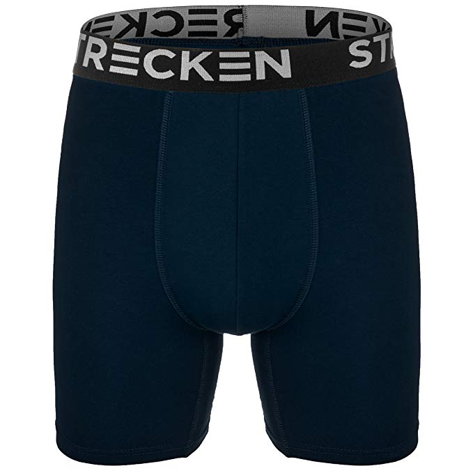 STRECKEN No Ride Men’s Boxer Briefs 6 Pack –Ultra Soft, Comfortable Cotton